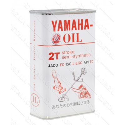 Масло для 2-х тактных двигателей YAMAHA OIL 2T 1л, ж/б прямоугольная / полусинтетика