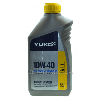 Олія YUKO SEMISYNTHETIC 10W-40 SAE API SN/CF 1л каністра пластик