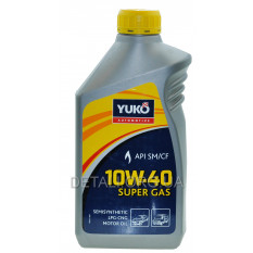 Масло YUKO SUPER GAS 10W-40 SAE API SM/CF 1л для машин с ГБО 