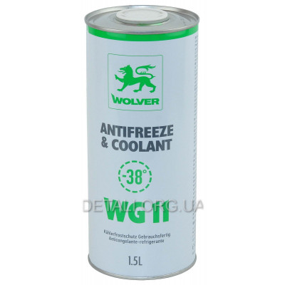 Антифриз Wolver WG11 (зелений до -38 С) 1,5 л