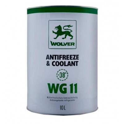 Антифриз Wolver Coolant Ready to Use WG11 (зеленый, до -38 С) 10 л
