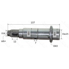 ствол перфоратора Bosch 2-26 голий цілісний L137