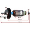 Якір (ротор)  лобзик Bosch GST 75 E( 158*35 6 зубів прямі) оригінал 1619X07507