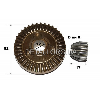 пара Bosch GWS 11(d1 12*52/d2 8*19/h2 17) оригінал 1606333616/617