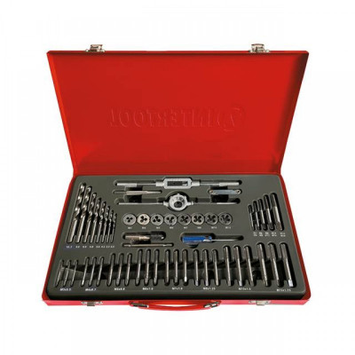 Набор плашек M3-M12 и метчиков M3-M12 52ед INTERTOOL SD-8052
