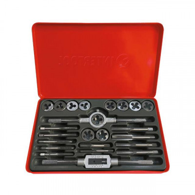 Набор плашек M5-M12 и метчиков M5-M12 24ед INTERTOOL SD-8026