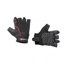 Перчатка без пальцев эко кожа amara защитные вставки на ладони INTERTOOL SP-0145