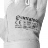 Перчатка замшевая серая из кожи жесткий манжет 15 см длина 14 INTERTOOL SP-0010