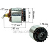 Электродвигатель в сборе (якорь+статор) генератора 168F (2.2-2.5 kWt)