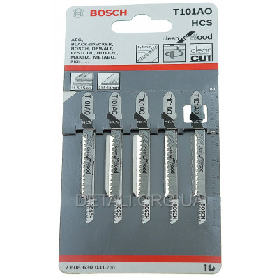Пилка Bosch T101AO 5шт по дереву 2608630031