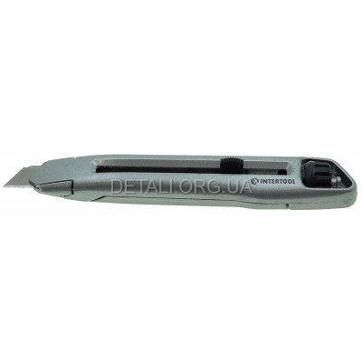 Нож металлический усиленный лезвие 18 мм, с винтовой фиксацией лезвия