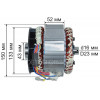 Электродвигатель генератора в сборе (якорь+статор) Tekhmann TGG-08 KS AL (0.8 kWt)
