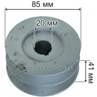 Шкив ремня ведущий мотоблок 168F (6,5Hp) (D85 d20 H41)