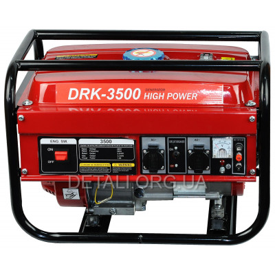 Генератор бензиновий DRK-3500 (220 В/2.5 кВт) Мідь