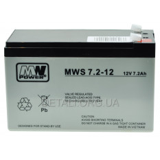 Аккумулятор MW Power MWS 7.2-12 12V 7.2Ah гелевый