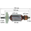 Якорь дрели DWT SBM-1050T (159*35 5-з право)