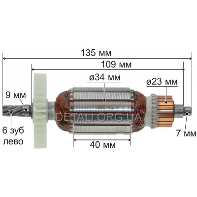 Якір дриль Дніпро-М ND-85 (135*34 6-з /ліво)