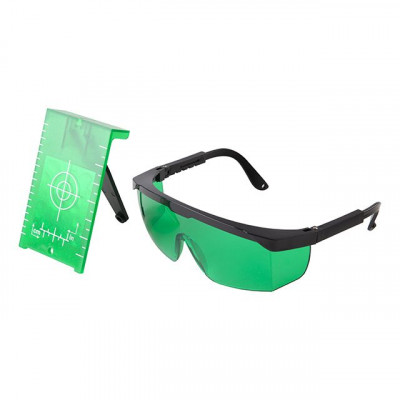 Мишень + очки для лазерного уровня для зеленого лазера INTERTOOL MT-3068