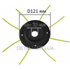 Ніж (диск) для тримера з ліскою КРАБ (d25*121 мм)