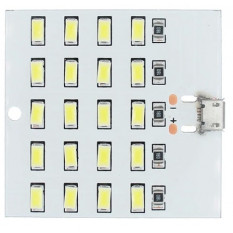 Cветодиодная панель LED SMD 5V 5730 на 20 светодиодов micro-USB (1шт)