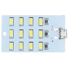 Світлодіодна панель SMD LED 5V 5730 на 12 світлодіодів micro-USB (1шт)