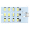 Cветодиодная панель LED SMD 5V 5730 на 12 светодиодов micro-USB (1шт)