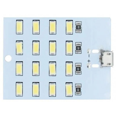 Світлодіодна панель SMD LED 5V 5730 на 16 світлодіодів micro-USB (1шт)