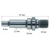 Вал акумуляторної болгарки Dnipro-M DGA-201BC Ultra (L67/D8*12*16/різьблення 14 мм)