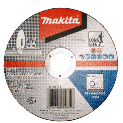 Отрезной диск по металлу Makita 22,23*125*1,6 оригинал