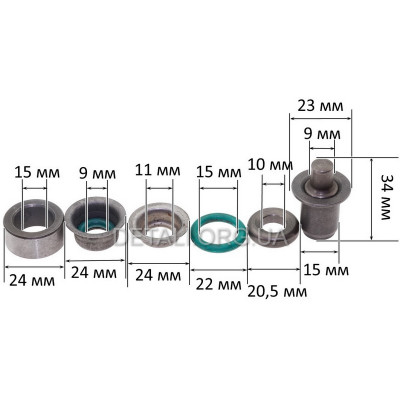 Боек перфоратора Bosch PBH 2-22 в сборе аналог 1617000529+1613124077