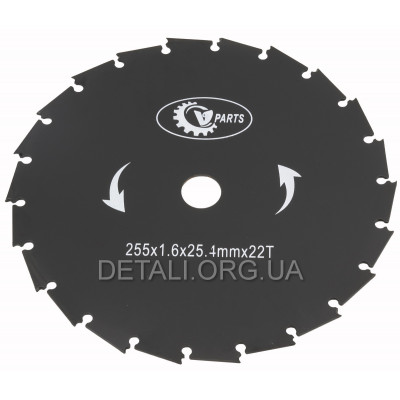 Ніж - диск для мотокоси 24T d25,4*255*1,6