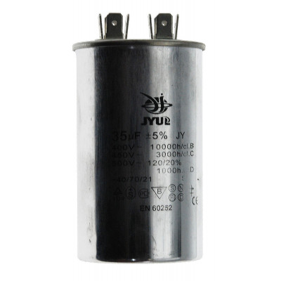 Конденсатор JYUL CBB-65 35мкф - 450 VAC алюминий (50*86 mm)