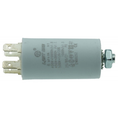 Конденсатор Last One 6мкф клеммы + винт HY2 CBB-60M (D30 / H57 мм)