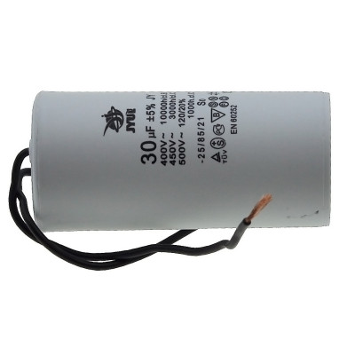Конденсатор JYUL CBB-60 30мкф - 450 VAC провода (45*96 mm)