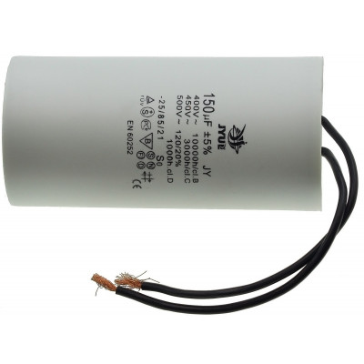 Конденсатор JYUL CBB-60 150мкф - 450 VAC дроти (65*130 мм)