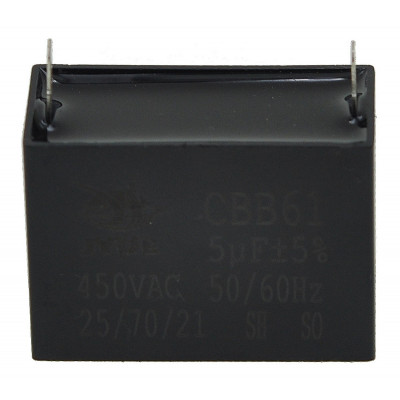 Конденсатор JYUL CBB-61 5мкф - 450 VAC прямоугольный 22х47х34