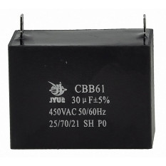 Конденсатор JYUL CBB-61 30мкф - 450 VAC прямоугольный 35х58х49