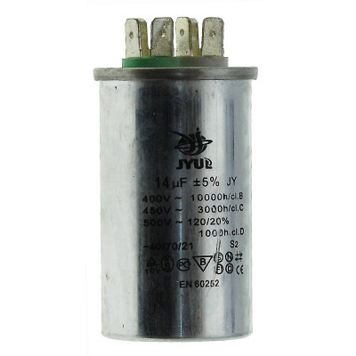 Конденсатор JYUL CBB-65 14мкф - 450 VAC алюминий (40*70 mm)