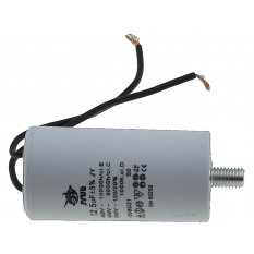 Конденсатор JYUL CBB-60L 12,5мкф - 450 VAC болт + провода (35*69 mm)