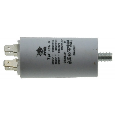Конденсатор JYUL CBB-60M 7мкф - 450 VAC болт + клеммы (35*66 mm)