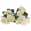 Искусственные цветы роза белая букет 11шт.