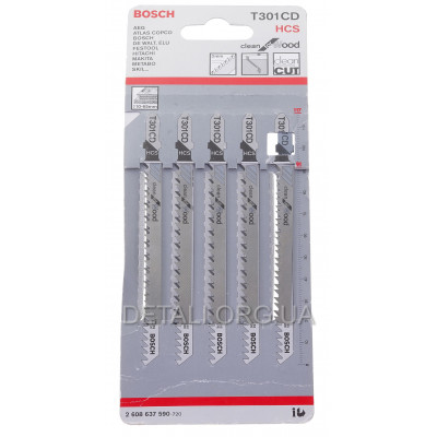 Пилка Bosch T301CD 5шт по дереву 2608637590
