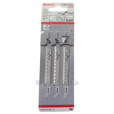 Пилка Bosch T301CD, 3×117 мм, 3шт по дереву 2608637591