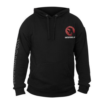 Худи черный трикотаж арт. 8862 разм. XXL
