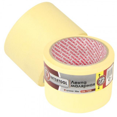 Стрічка малярна 72мм, 20м, жовта