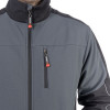 Куртка SOFTSHELL темно-серая, ткань 300 GSM 100D, 96% полиэстр и 4% эластан, S