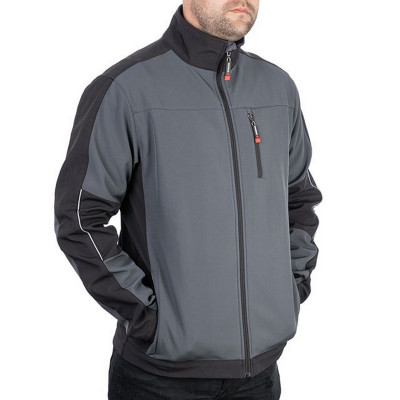 Куртка SOFTSHELL темно-серая, ткань 300 GSM 100D, 96% полиэстр и 4% эластан, М