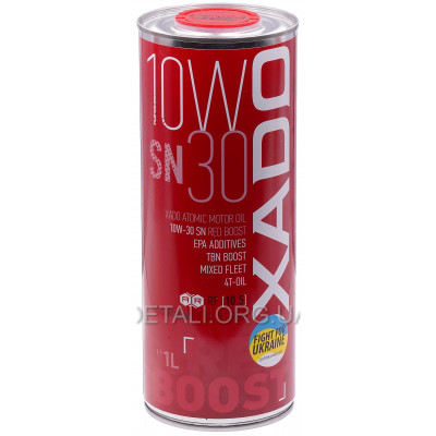 Масло для двигунів XADO 10W-30 SN Atomic Oil 1л (ж/б) мінеральне