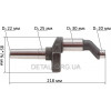 Коленвал компресора 20*30*25*22*218мм Forte V-0.4/50