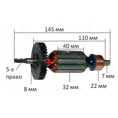 Якір лобзика Makita 4324 VJ Parts (145 * 32 5-з право) аналог 515718-5